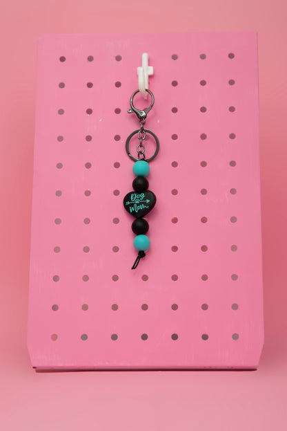 Beaded and Acrylic Keychain