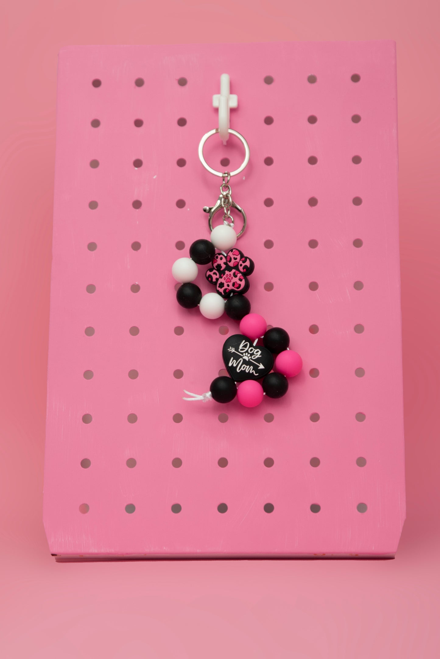 Beaded and Acrylic Keychain